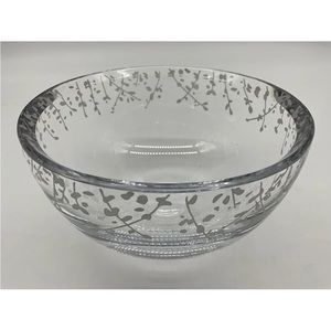 Kate Spade NY Etched Crystal Peony Bowl 6” Gardner Street NIB